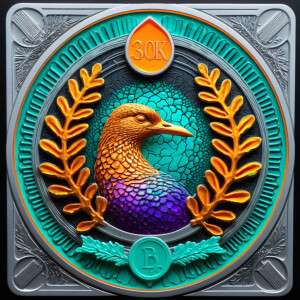 Create an obverse and reverse image of a 303 THIMBLEBEAKS coin a...