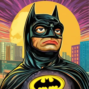 MEME PEPE in GTA art style — batman — in the style of a Grand Th...
