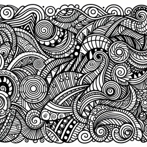 create a doodle coloring page