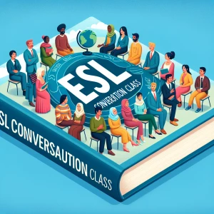 A book cover for an ESL conversation class