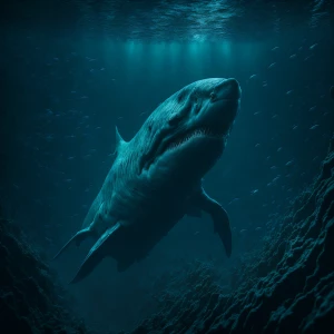 Detailed cinematic underwater photograph with wavy water distort...