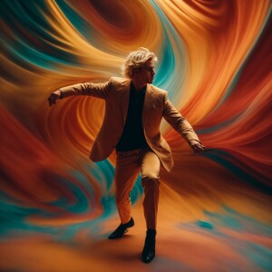 Make a video of a blonde men dancing