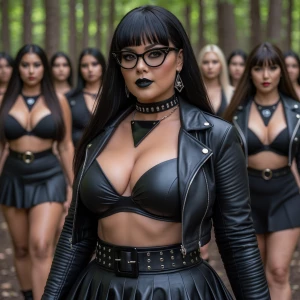 Create a very curvy and very busty woman of Ashkenazi, German, F...