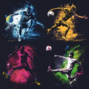 4 T-shirt designs with sports