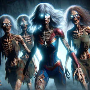 🧟♀️🧟♀️🧟♀️🧟♀️🦸♀️,errie ghostly haunting background