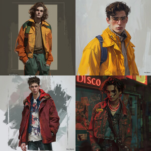 1 boy with disco Elysium style