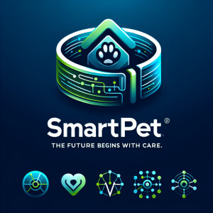Design a sleek and modern logo for 'SmartPet' that reflects a fu...