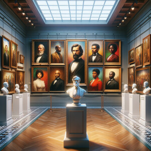 Design a close-up, detailed 3D view inside an African-American m...