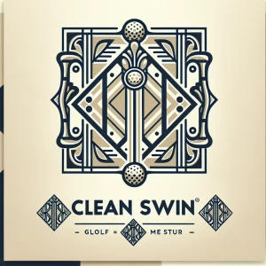 "Design an Art Deco-inspired logo for 'Clean Swing,' a premium b...