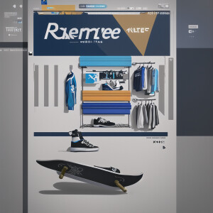 creative modern website for online skateboarding store, ecommerc...