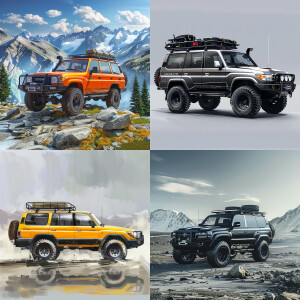 Придумай интересный дизайн для Toyota Land Cruiser 80