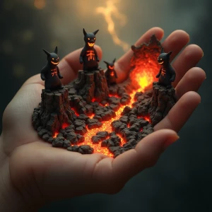 A minuscule hellscape rests in the cradle of your hand, brimming...