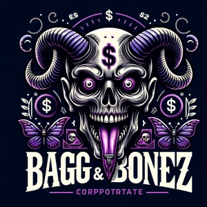Create a high-quality, ultra-realistic logo for the brand "BAGGS...