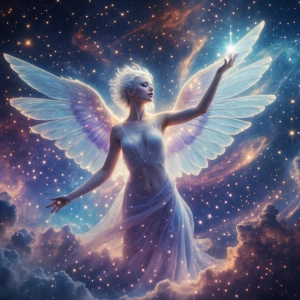 Generate an ethereal, high-contrast image of a surreal, dreamy c...