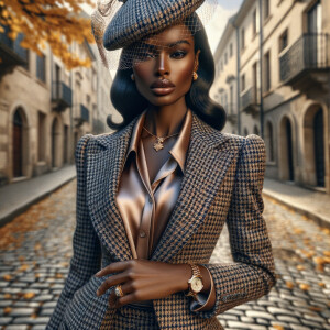 Create a digitally rendered image that depicts an African Americ...