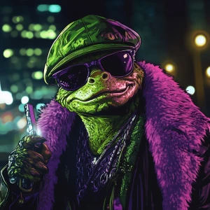 MEME PEPE in GTA art style — Very evil — highly detailed charact...