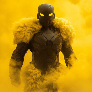 Dark iron man , god of egypt, futuristic suit design, wearing a...