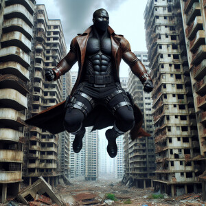 a black Nigerian man named black matter standing in a city setti...