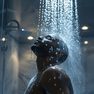 In the shower