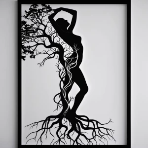 Design a black and white vector silhouette of a woman's side pro...