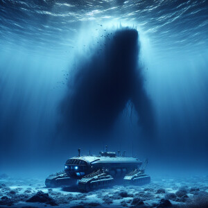 An underwater vehicle called Neptune noticed a huge shadow at de...