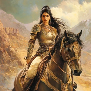 Depict Mugala, an unsung heroine of the Indian Silk Route, as a...