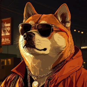 MEME DOGE, highly detailed character portrait in the style of mo...