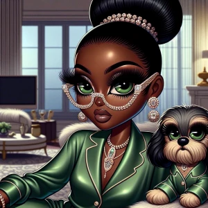 Create an image of a modern African-American, Betty Boop reimagi...