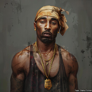 Title: “Tupac Shakur Portrait”

Prompt: Create an ultra-detailed...
