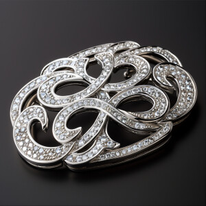 Elevate your style with a stunning sterling silver dress buckle...