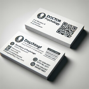 Bizcard design for doctor of psychology.
Doublesided. Qr-code on...