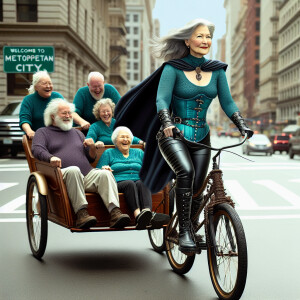 Create a realistic photo of a woman with shoulder length graying...