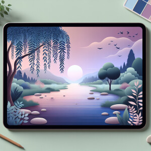 A calming tablet backround