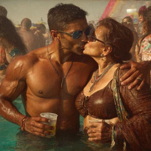 Hyperrealism, photo painting .a indian criminal sweaty muscular...
