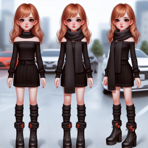 Photorealistic image.long Ginger haired, fair skinned,  female,...