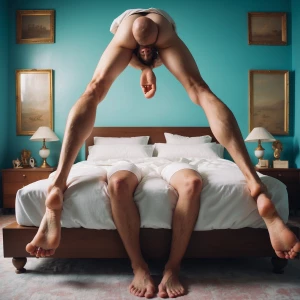 Lycsns guys showing off the bed legs ever