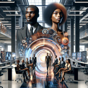 People gathering showing community  and unity. Beauty industry ....