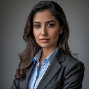 Photography, photo for resume, a South Asian woman in profession...