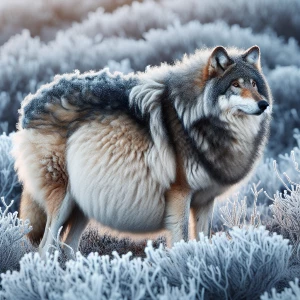 A super furry wolf and make it super pregnant