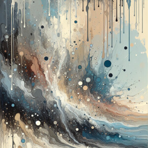 Describe an abstract illustration in stunning faint shades of gr...