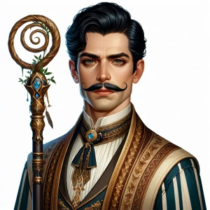 Create a digital portrait of Dorian Pavus from Dragon Age, featu...