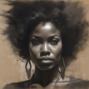 Create a stunning full body from head to toe  portrait of an Afr...