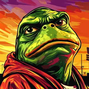 MEME PEPE in GTA art style — — in the style of a Grand Theft Au...