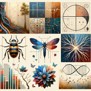 The golden ratio, Minimalist art Circuit, boards, circuitry, diagrams Cellular structures, DNA, circuit boards, colorful wires,  asian and Egyptian  graffiti, lie detector graphs, cardio, printout , branches infinity sign, cave, Art, handprints, distant birds flying, flowering vines, abstract gestural painting, dna