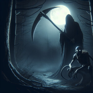 Title: "Grim Reaper and Horrifying Pet"

Prompt: Create an ultra...