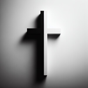 Black and white cross