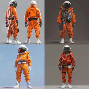 Game design character super hero dome helmet, close leather jack...