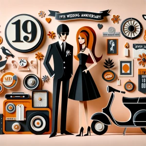 Quirky’Happy 19th Anniversary!’ Written
A 60s mod vibe with a ta...