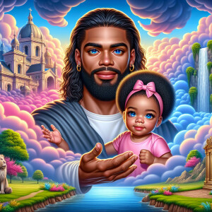 Create a 3D realistic artwork featuring the phrase 'Jesus Saves'...