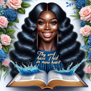 Create an image of an ultra-light-skinned African-American woman...